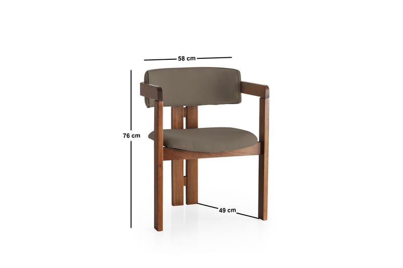Dellon Armstol - Valnød/Brun - Møbler - Stole & lænestole - Spisebordsstole & køkkenstole