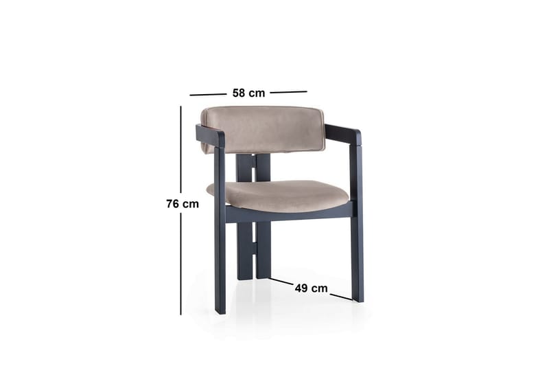 Diontae Armstol - Sort/Lysbrun - Møbler - Stole & lænestole - Spisebordsstole & køkkenstole
