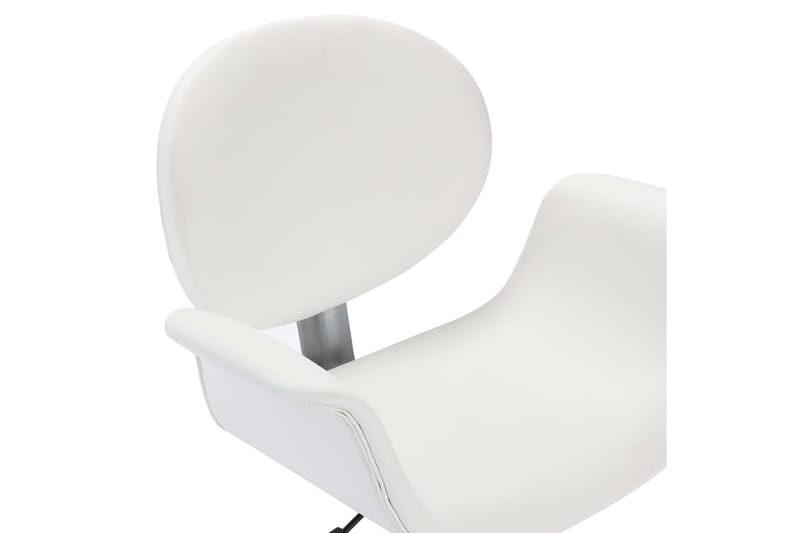 Drejelige Spisebordsstole 6 Stk. Kunstlæder Hvid - Spisebordsstole & køkkenstole - Armstole