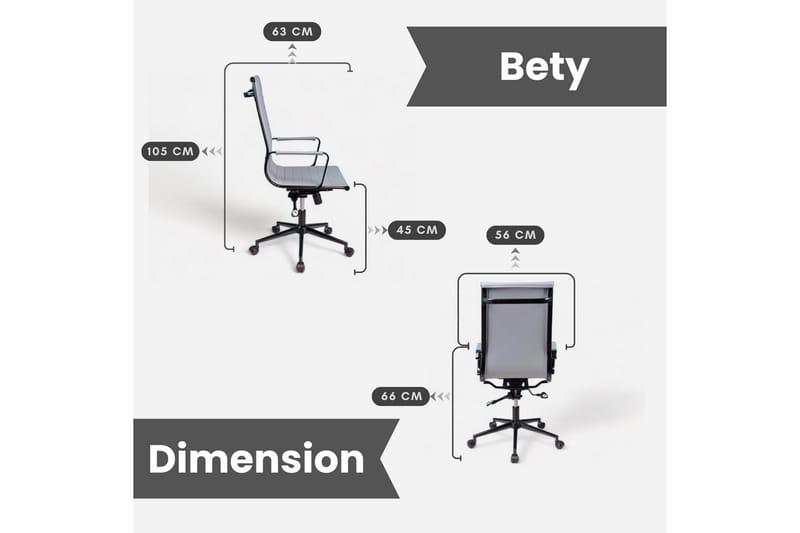 Epifanio Kontorstol - Grå - Møbler - Stole & lænestole - Kontorstole & skrivebordsstole