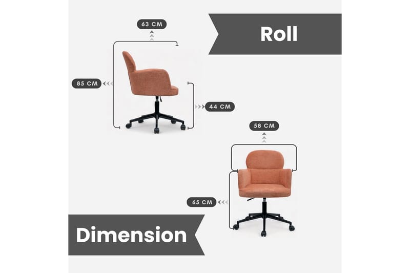 Epifanio Kontorstol - Orange - Møbler - Stole & lænestole - Kontorstole & skrivebordsstole