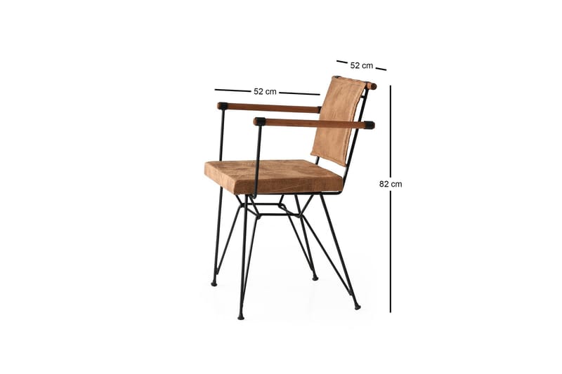 Evie Karmstol - Brun - Møbler - Stole & lænestole - Spisebordsstole & køkkenstole