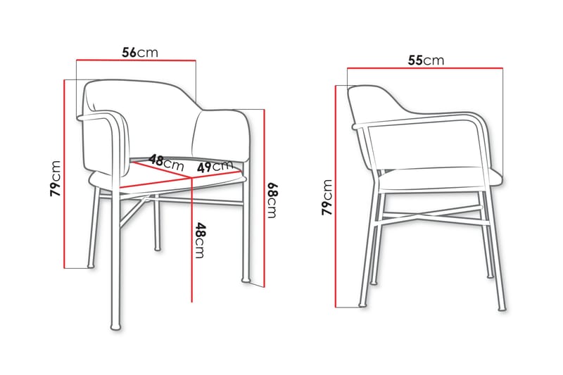 Floden Armstol - Blå/Sort - Møbler - Stole & lænestole - Spisebordsstole & køkkenstole