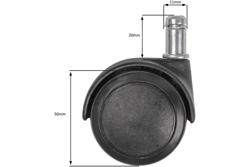 Chyrel Hjul til kontorstol 5-pak - Sort - Møbler - Stole & lænestole - Kontorstole & skrivebordsstole