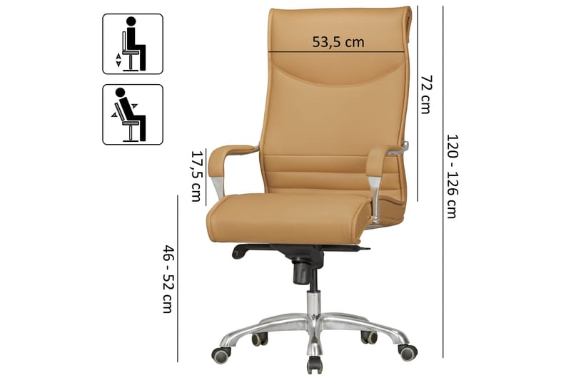 Smolyar kontorstol - Caramel - Møbler - Stole & lænestole - Kontorstole & skrivebordsstole