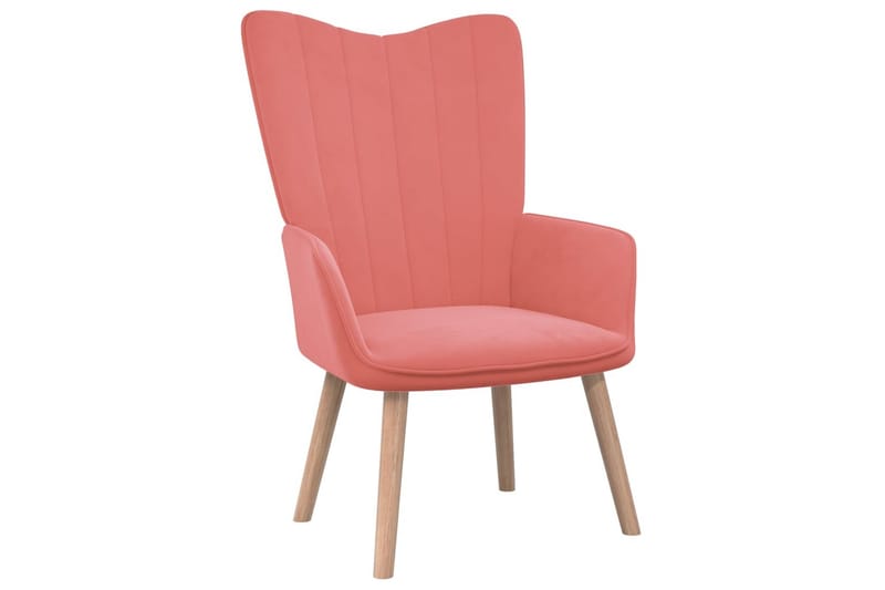 lænestol fløjl pink - Hvid - Lænestole