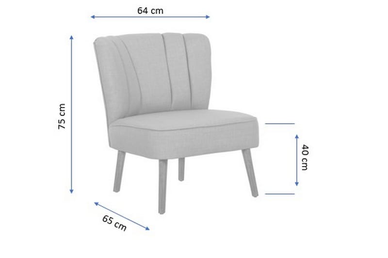 Caulk Lænestol med Armlæn - Rød - Møbler - Stole & lænestole - Lænestole