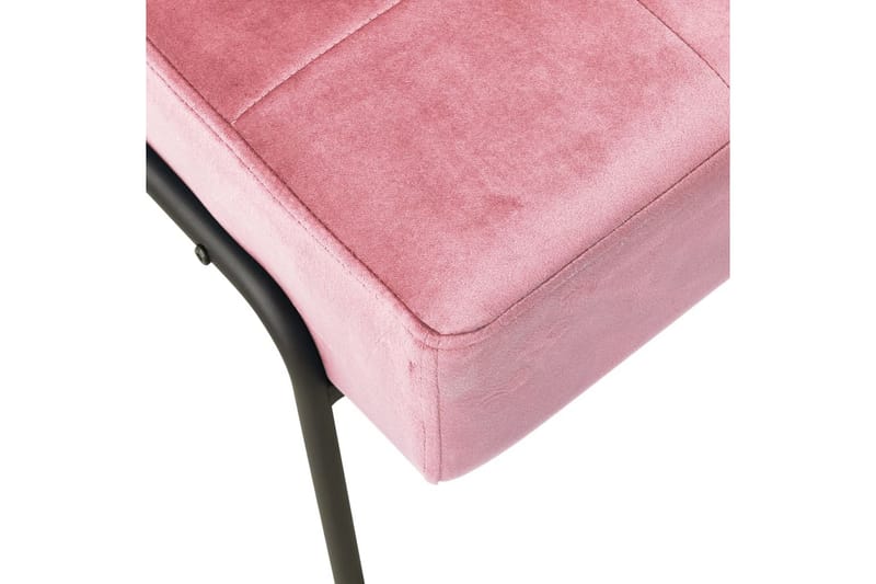 lænestol 65x79x87 cm fløjl pink - Møbler - Stole & lænestole - Lænestole