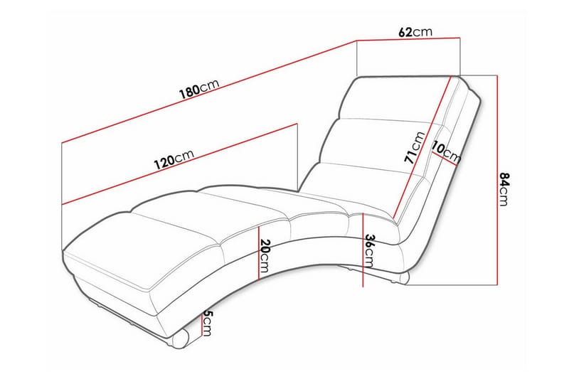 Kintore Hvilestol 62 cm 84x - Brun - Møbler - Stole & lænestole - Lænestole - Liggestol