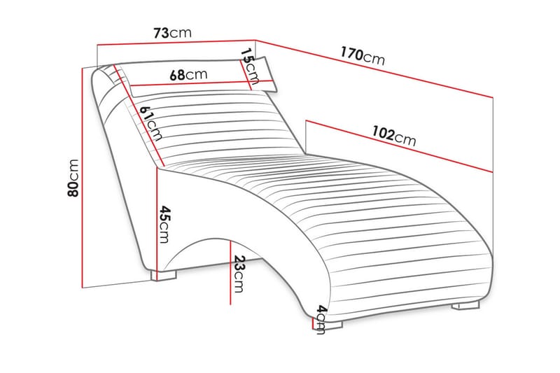 Staffin Liggestol 73 cm - Lyseblå/Mørkeblå - Møbler - Stole & lænestole - Lænestole - Liggestol