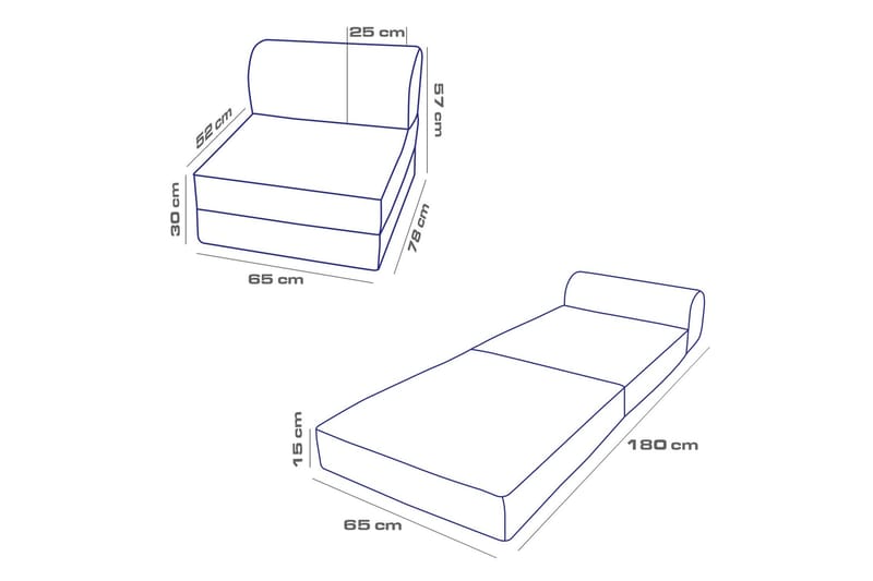 Magaria Sovesofa Lænestol - Lysebrun - Møbler - Stole & lænestole - Lænestole - Sengestol