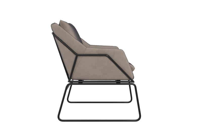 Yianni Lænestol - Grå - Recliner lænestol - Læderstol - Lænestole - Lænestol med fodskammel - Kurvestole