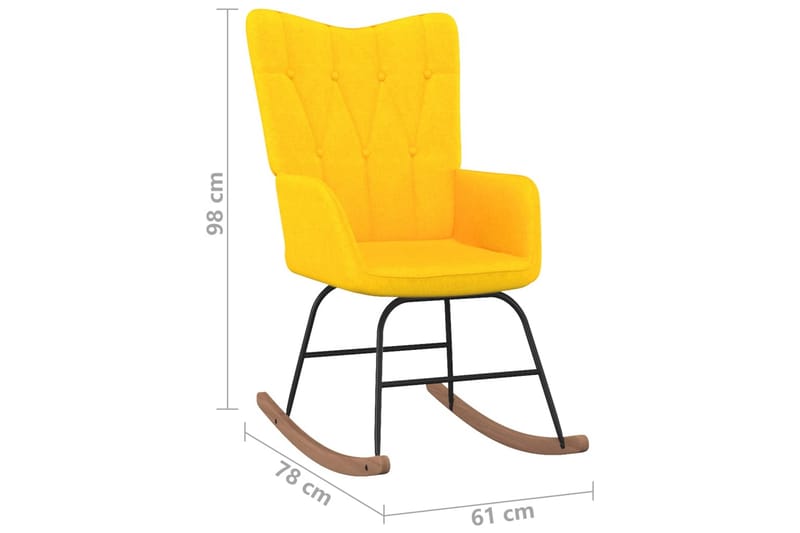 gyngestol stof sennepsgul - Møbler - Stole & lænestole - Gyngestol