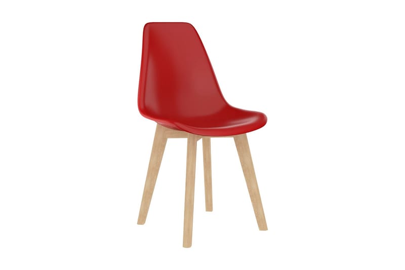 Spisebordsstole 2 Stk. Plastik Rød - Spisebordsstole & køkkenstole - Armstole