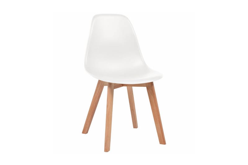 Spisebordsstole 4 Stk. Hvid - Hvid - Spisebordsstole & køkkenstole - Armstole