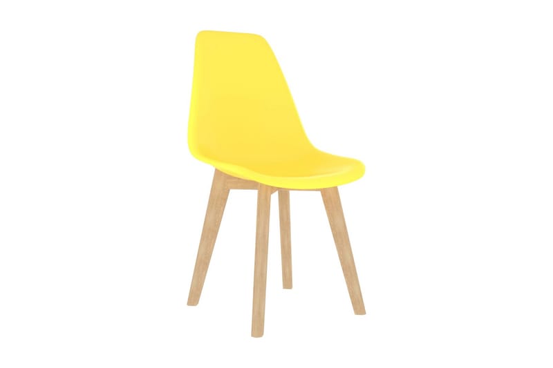 Spisebordsstole 6 Stk. Plastik Gul - Spisebordsstole & køkkenstole - Armstole