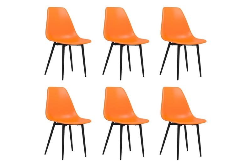 spisebordsstole 6 stk. PP orange - Orange - Møbler - Stole & lænestole