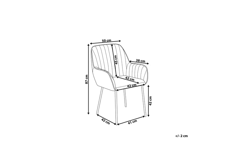 Axson stol 2-stk velour - Blå - Møbler - Stole & lænestole - Spisebordsstole & køkkenstole