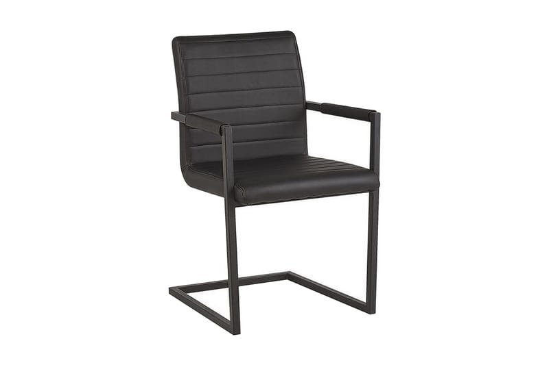 Buford Spisebordsstol 2stk - Kunstlæder/Sort - Spisebordsstole & køkkenstole - Armstole