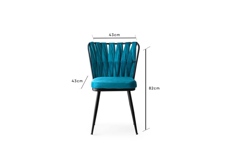 Cabec Spisebordsstol 4 stk - Sort/Blå - Møbler - Stole & lænestole - Spisebordsstole & køkkenstole