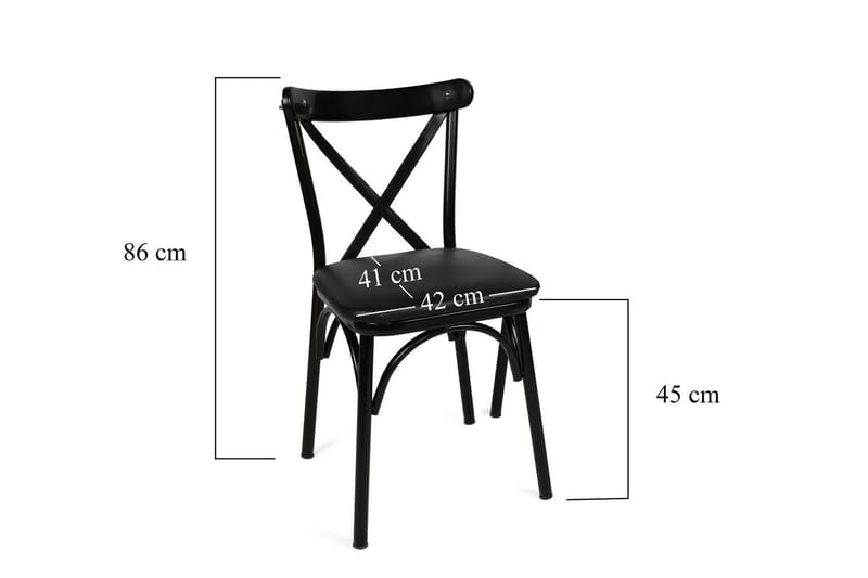 Cielieucel Spisebordsstol 4 stk - Sort - Møbler - Stole & lænestole - Spisebordsstole & køkkenstole