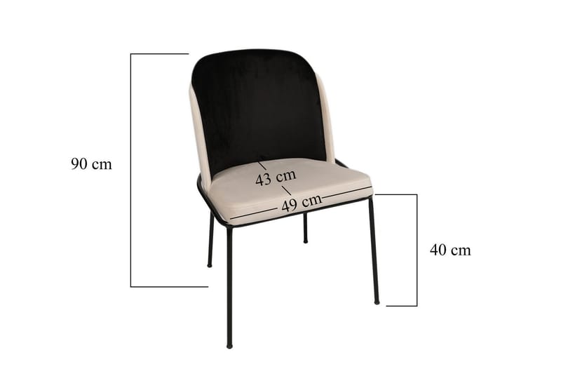 Dorellez Spisebordsstol 4 stk - Sort - Møbler - Stole & lænestole - Spisebordsstole & køkkenstole