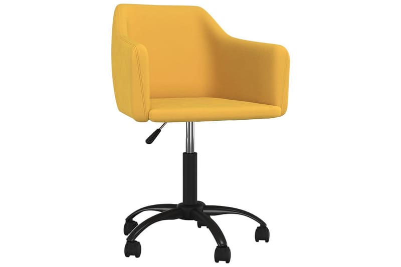 drejelige spisebordsstole 2 stk. fløjl gul - Gul - Spisebordsstole & køkkenstole