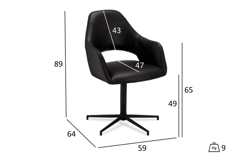 Eamont Spisestol Kunstlæder - Møbler - Stole & lænestole - Spisebordsstole & køkkenstole