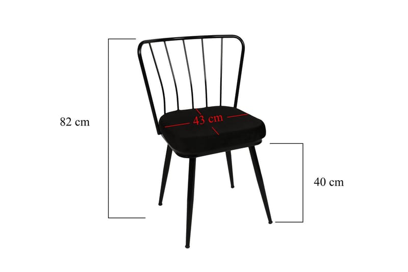 Geeknoll Spisebordsstol 4 stk - Sort - Spisebordsstole & køkkenstole