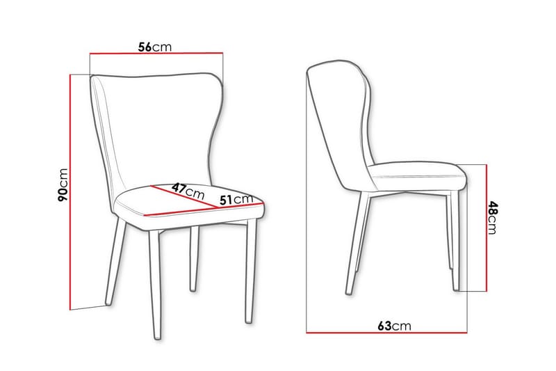 Glenarm Spisestol - Grå/Sort - Møbler - Stole & lænestole - Spisebordsstole & køkkenstole