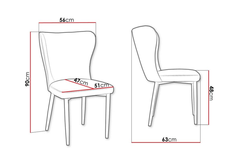 Glenarm Spisestol - Mørkeblå/Sort - Møbler - Stole & lænestole - Spisebordsstole & køkkenstole