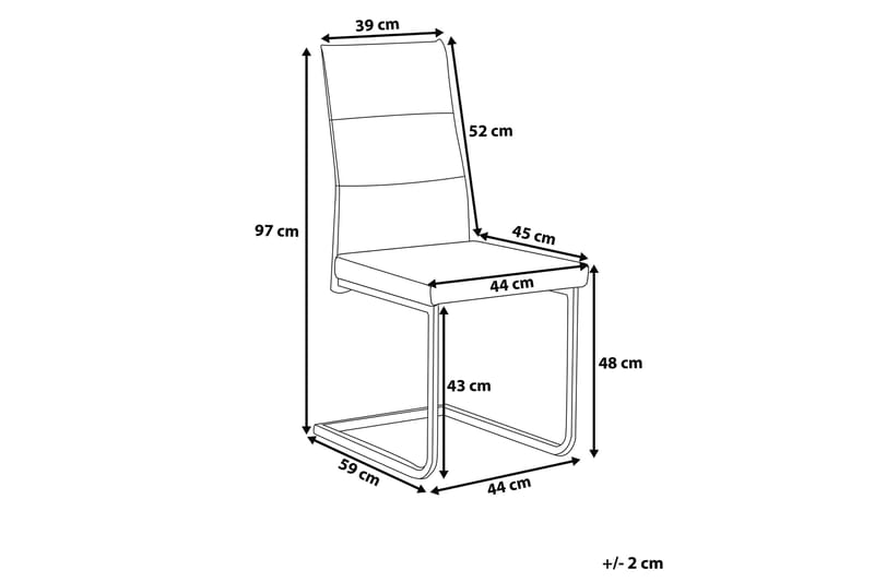 Kenzlie stol 2-stk kunstl�æder - Hvid - Møbler - Stole & lænestole - Spisebordsstole & køkkenstole