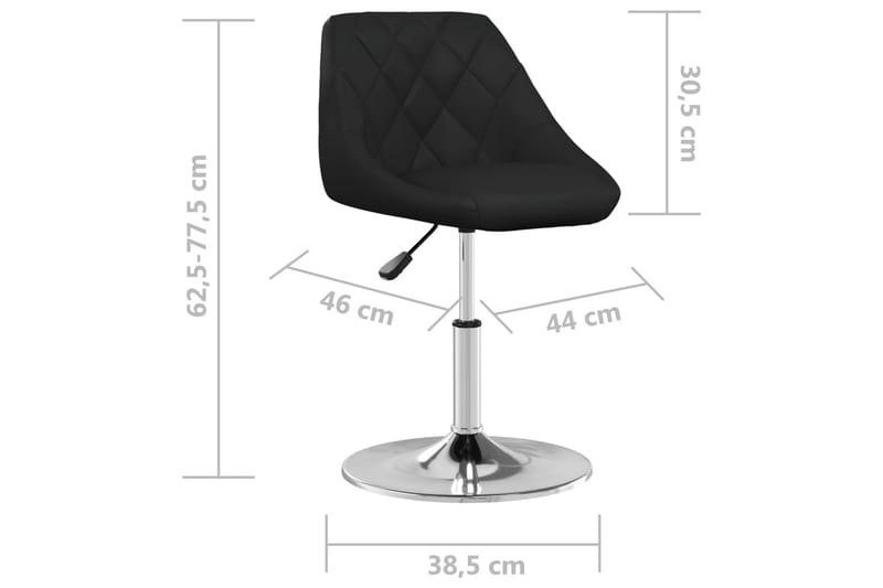 spisebordsstole 2 stk. kunstlæder sort - Sort - Møbler - Stole & lænestole - Spisebordsstole & køkkenstole