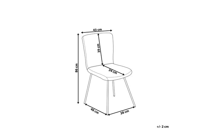 Stående stol 2-stk velour - Blå - Møbler - Stole & lænestole - Spisebordsstole & køkkenstole