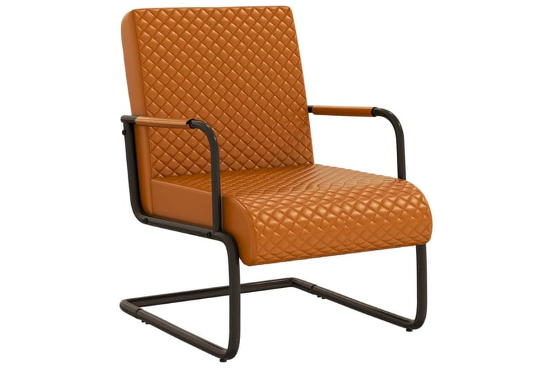stol med cantilever kunstlæder brun - Brun - Spisebordsstole & køkkenstole