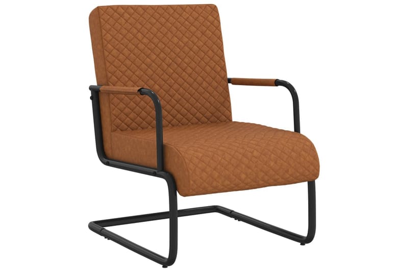 stol med cantilever kunstlæder mat brun - Brun - Spisebordsstole & køkkenstole