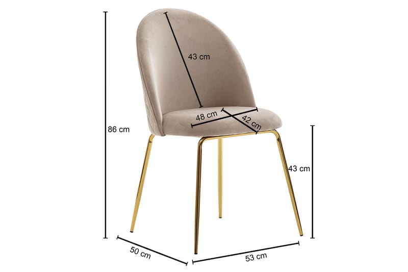 Wohnling Spisebordsstol 2-pak - Beige - Møbler - Stole & lænestole - Spisebordsstole & køkkenstole