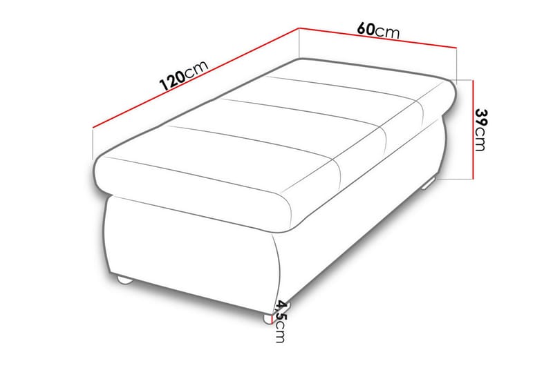 Gamal Fodskammel 60 cm - Blå - Møbler - Stole & lænestole - Taburet & skammel - Puf