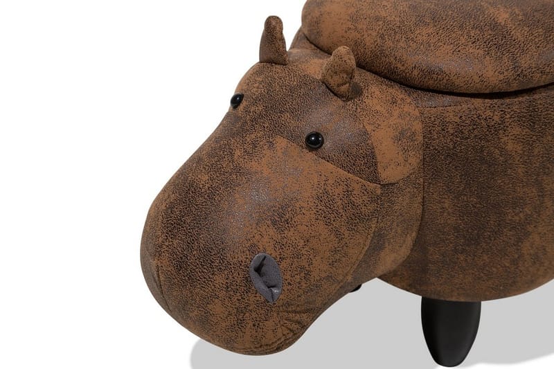 Hippo siddepuf 32 cm - Brun - Møbler - Stole & lænestole - Taburet & skammel - Ottoman - Ottoman & siddepuf med opbevaring