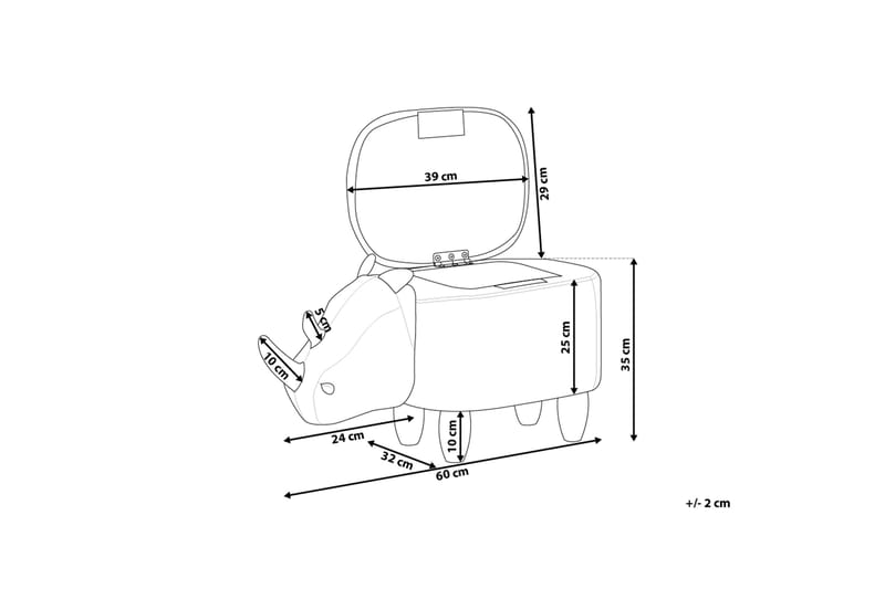 Rhino siddepuf 60 cm - Brun - Møbler - Stole & lænestole - Taburet & skammel - Ottoman
