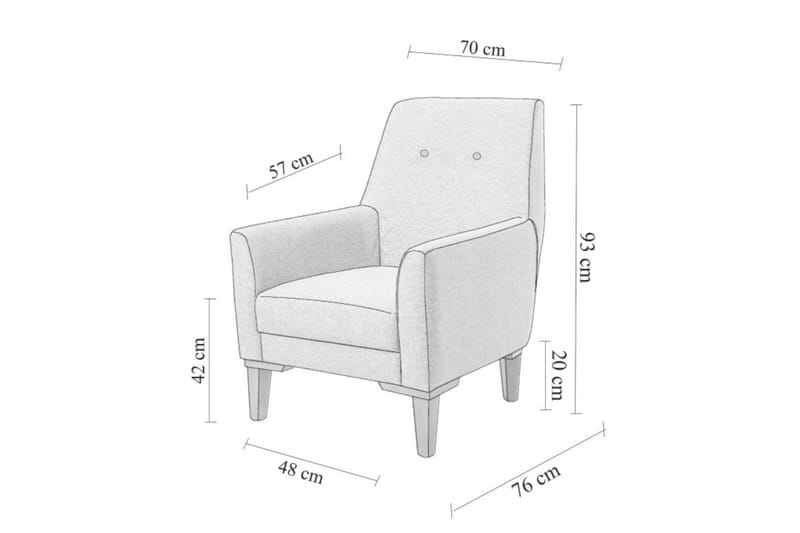 Valsot Lænestol - Grå/Brun - Møbler - Stole & lænestole - Lænestole