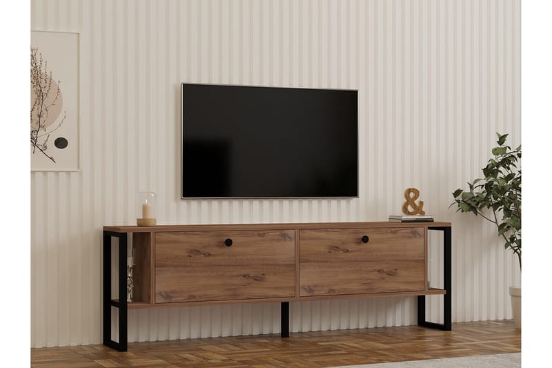 Ahu Tv-bænk 160 cm - Brun - Møbler - TV borde & mediemøbler - TV-borde