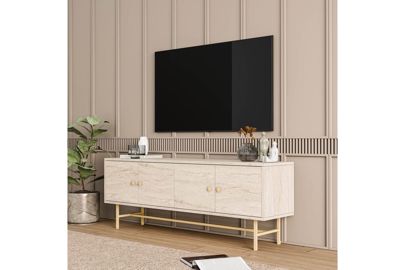 Almasi Tv-bænk 150 cm - Beige - Møbler - TV borde & mediemøbler - TV-borde