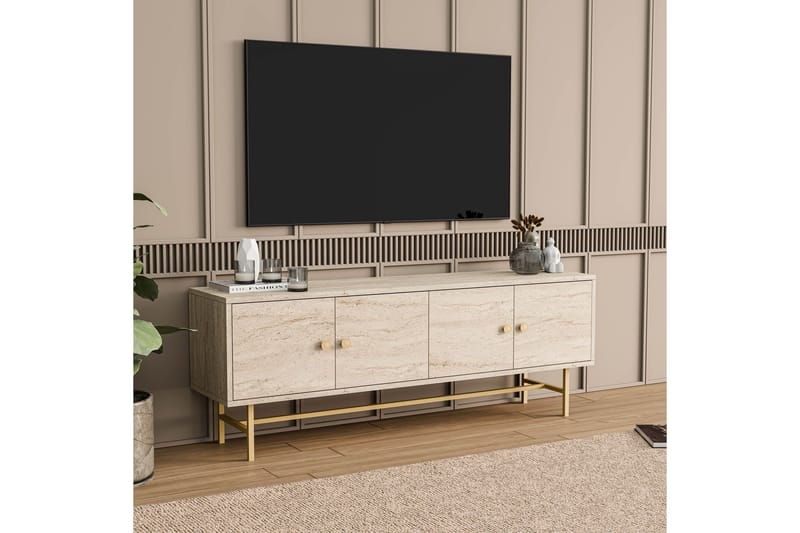 Almasi Tv-bænk 150 cm - Beige - Møbler - TV borde & mediemøbler - TV-borde