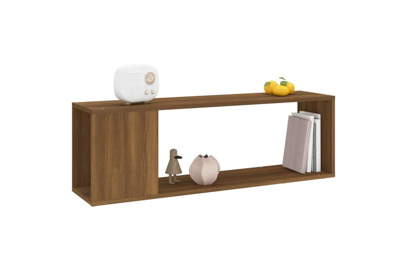 beBasic tv-bord 100x24x32 cm konstrueret træ brun egetræ - Brun - Møbler - TV borde & mediemøbler - TV-borde