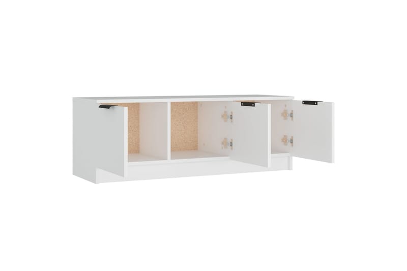 beBasic tv-bord 102x35x36,5 cm konstrueret træ hvid - Hvid - Møbler - TV borde & mediemøbler - TV-borde