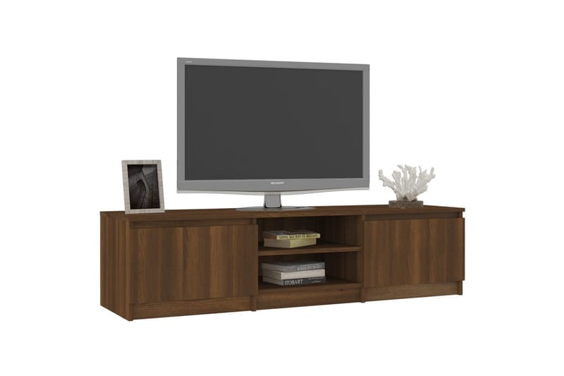 beBasic tv-bord 140x40x35,5 cm konstrueret træ brun egetræsfarve - Brun - Møbler - TV borde & mediemøbler - TV-borde