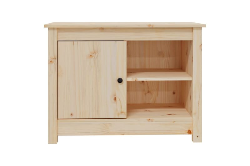 beBasic tv-bord 70x36,5x52 cm massivt fyrretræ - Brun - Møbler - TV borde & mediemøbler - TV-borde