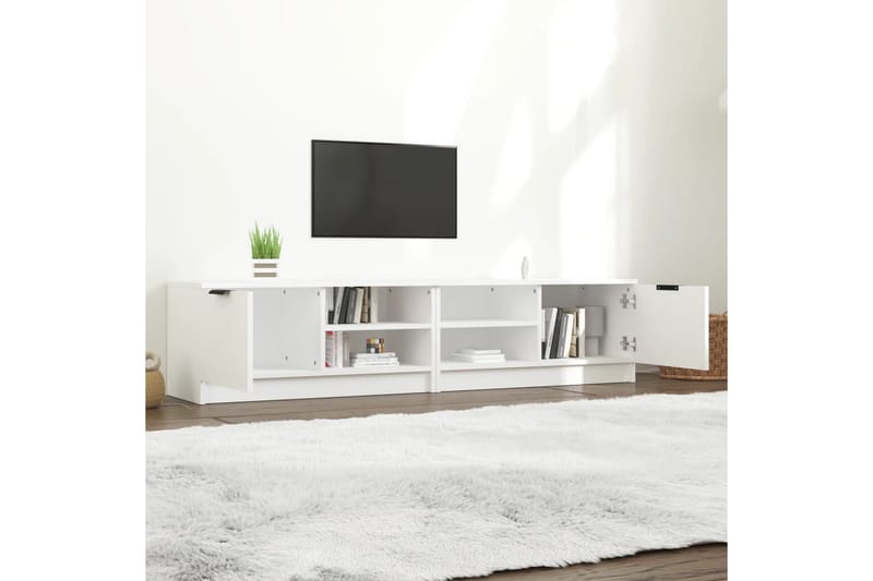 beBasic tv-borde 2 stk. 80x35x36,5 cm konstrueret træ hvid - Hvid - Møbler - TV borde & mediemøbler - TV-borde