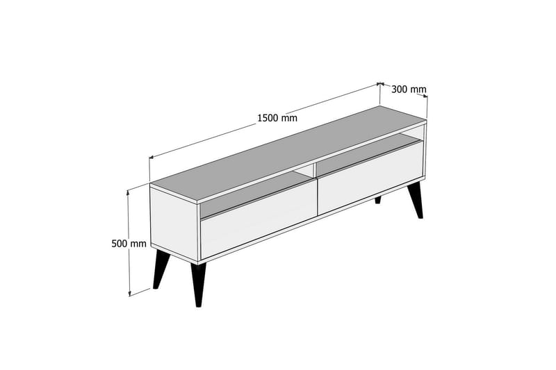 Bexheti Tv-bænk 150 cm - Valnød - Møbler - TV borde & mediemøbler - TV-borde